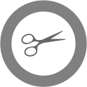 Symbol einer Schere für die unternehmerische Tätigkeit des Haar-Atelier als nachhaltiger Friseur